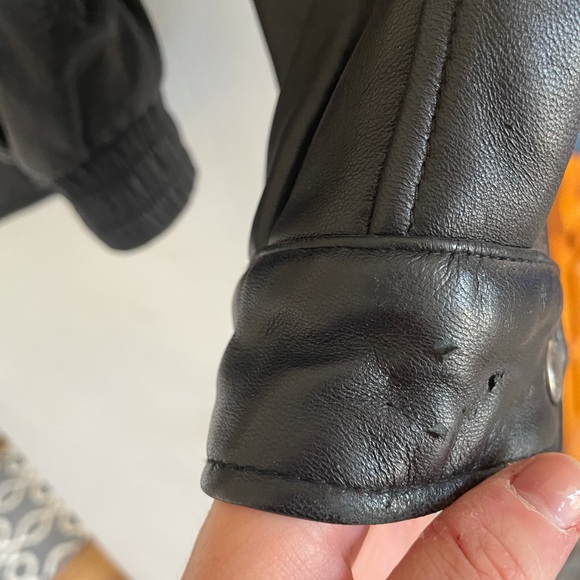 Black Leather Men’s London Fog Jacket L, genuine - Picture 8 of 10